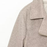 Women Woolen Coat Autumn New Zipper and Lapel Short Jacket