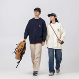 Unisex Sweater Autumn Patch Crew Neck Pullover Sweater