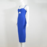 Women Evening Dress Bandage Dress Spaghetti Straps Chest Wrap Hollow out Evening Gown