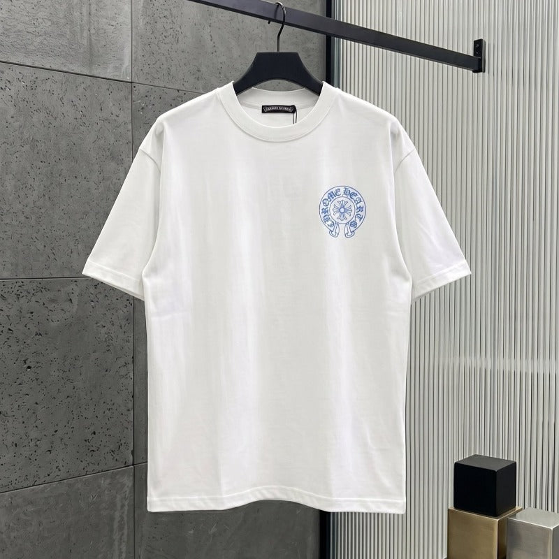 Ch hip-hop t shirts ch short-sleeved sanskrit cross printingloosecasualpure cotton american heavy weight short-sleeved