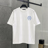 Ch hip-hop t shirts ch short-sleeved sanskrit cross printingloosecasualpure cotton american heavy weight short-sleeved