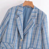 Women Suits Plaid Blazer Autumn Suits