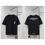 Ch hip-hop t shirts ch kevin small flap pocket pants flocking printing short-sleeved trendyloosecasual american heavy weight