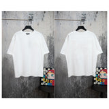 Ch hip-hop t shirts american ch crow cut out cross stereoembroider short-sleeved casualloose round neck casual high street