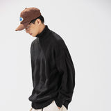 Unisex Sweater Winter Turtleneck Rhombus Sweater