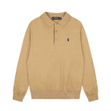 Rl ralph lauren pony polo collar top - couple's casual loose knit wool sweater - warm women's autumn/winter button-down