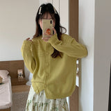 Women Knitted Cardigan Spring and Autumn Knitted Cardigan Loose Hollow out Coat