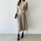 Women Maxi Dress Autumn and Winter Knitting Long Dress