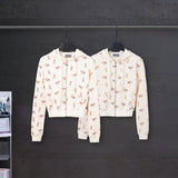 American ashley williams cartoon doll all-over print hooded sweatshirt zipper cardigan hot girl high waistoutwear