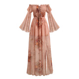 Women Dresses Sexy Dress Bell Sleeve Dress (Zns0409)