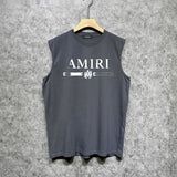 Amiri tank top with damaged letter horizontal stripesprinting