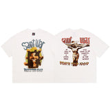 saint m t shirts s.m vintage high street casual crew neck pullover short sleeve tee