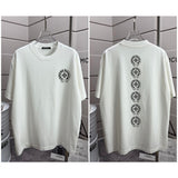 Ch hip-hop t shirts ch short-sleeved sanskrit printingloosecasualpure cottonheavy weightlong sleevest-shirt