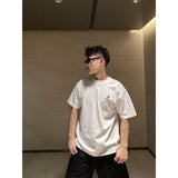 Ch hip-hop t shirts ch short-sleeved cross sanskrit printingloosecasualeasiest for matchamericanheavy weight high street