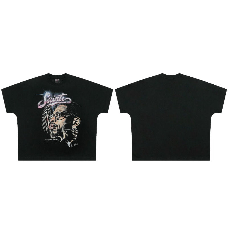 saint m t shirts s.m celebrity graphic crewneck pullover short sleeve t-shirt