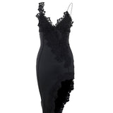 Women Dresses Sexy Deep V Suspenders Dress Hip Skirt