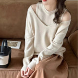Women Knitwear Autumn Winter Sweater Two-Piece Set Sweater