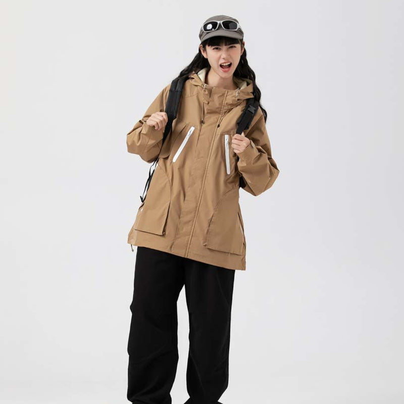 Unisex Jacket Autumn Hooded Loose Shell Jacket