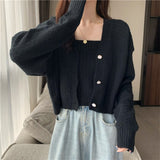Women Knitwear Spring and Autumn Sling Two-Piece Sweater Knitted Cardigan