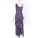 Women Dresses Split Dress Summer Suspender Skirt