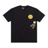 Drew house t shirt d@ew small smiley face pattern round neck pullover short sleeves