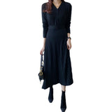 Women Maxi Dress Autumn and Winter Knitting Long Dress