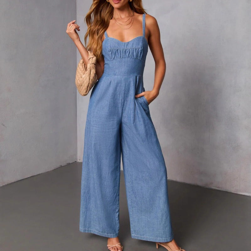 Women's pants: bestselling solid color casual overalls for amazon, ebay, independent stores, and wish - european & american style, retro vibe