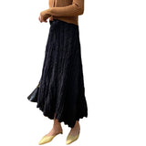 Women Knitted Skirt Autumn and Winter Knitting Umbrella Skirt