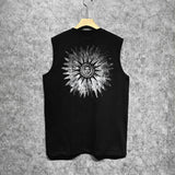 Amiri tank top cut out sun portrait printing