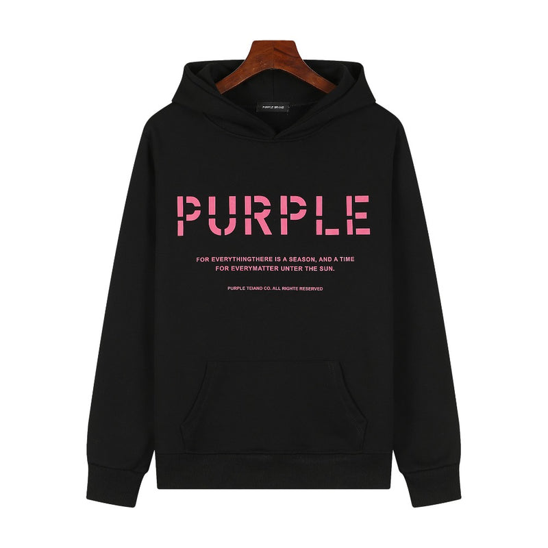 Purple Brand Hoodie Autumn and Winter Letter Print Men's and Women's Casual Hooded Sweater