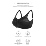 Full figure bra lace wireless women's