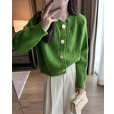 Women Knitted Cardigan Autumn Single-Breasted Knitted Coat