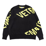 Vetements Hoodie Autumn and Winter Embroidery Sweater Loose round Neck Sweater