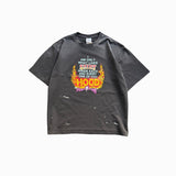 saint m t shirts s.m collaboration letter graphic limited edition crew neck pullover short sleeve t-shirt