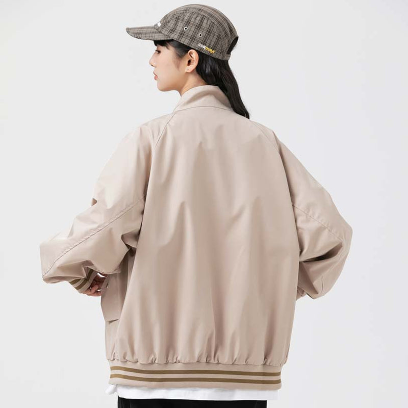 Unisex Jacket Fall Stand-up Collar Casual Jacket