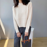 Women Winter Knitted Sweater Coat Knitted Pullover 8t3061