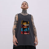 Men Vest Cartoon Print Sleeveless T-shirt Vest