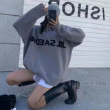 Women Knitted Pullover Knitted round Neck Sweater Women Winter Loose Casual Top