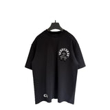 Ch hip-hop t shirts ch short-sleeved patch embroider couple american loosecasual american heavy weight high street
