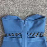 Women Evening Dress Summer Sexy Hollow out Bandage One-Piece Dress