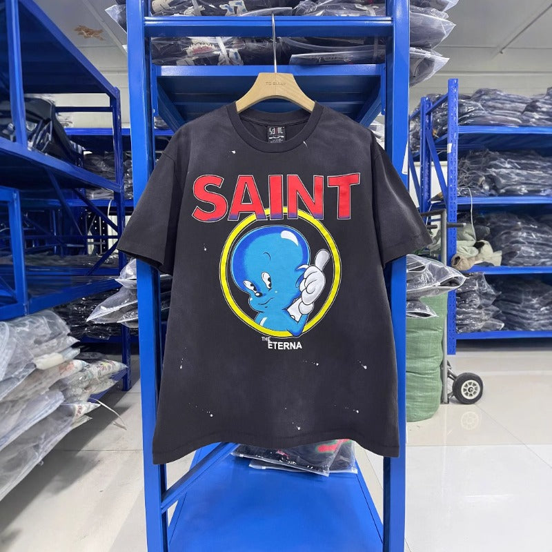 saint m t shirts s.m blue angel baby graphic crew neck short sleeve tee