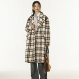 Unisex Jacket Fall Plaid Trench Coat