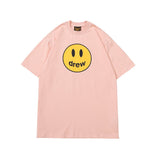 Drew house tshirt r collection d@ew smiley face letter print crew neck pullover short sleeve wholesale single piece