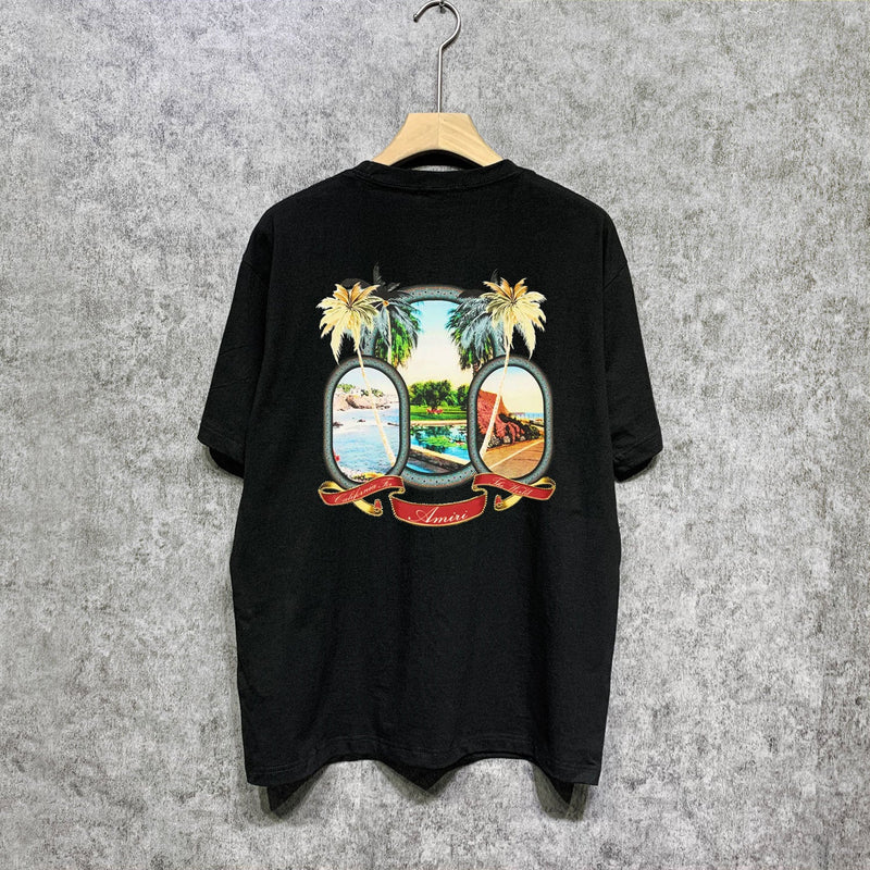Amiri t shirts printing short sleeve