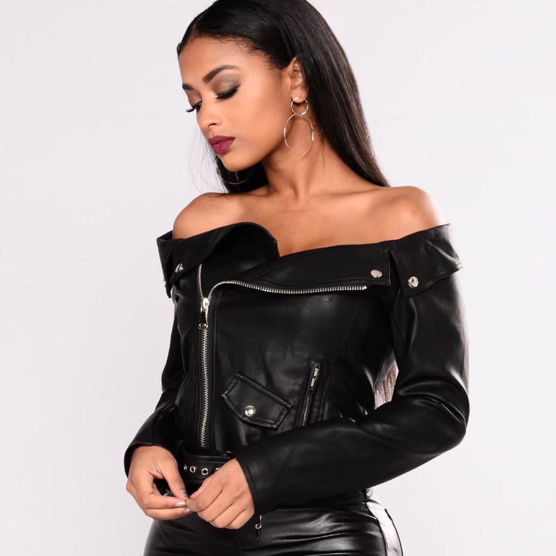 Women Leather Jacket Biker's Leather Jacket PU Leather Jacket