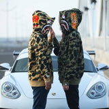 Bathing Ape Hoodie Joint Shark Sweater Hooded Zip Jacket