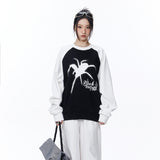 Unisex Hoodie Autumn Spider Patch Contrast Color Sweatshirt