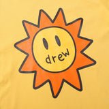 Drew house tshirt r d@ew smiley sun cartoon graphic crew neck pullover short sleeve