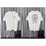 Ch hip-hop t shirts ch short-sleeved purple horseshoe sanskrit cross logo coupleeasiest for matchamericancasual