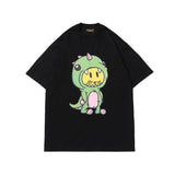 Drew house tshirt r d@ew cartoon dinosaur print crew neck pullover short sleeve